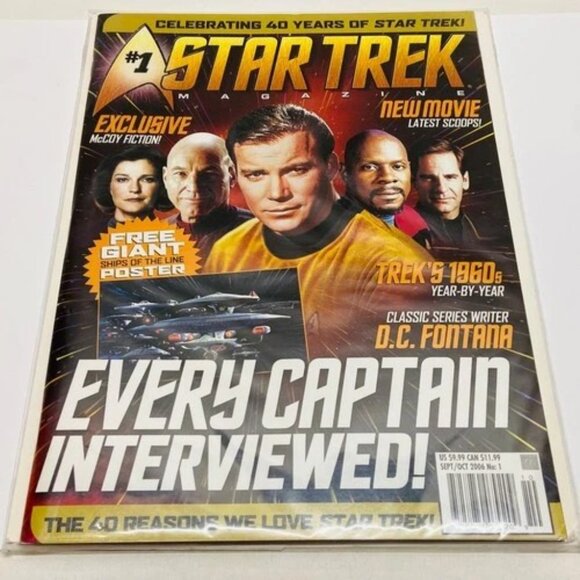 Star Trek Magazine #1 2006 Every Captain Interviewed Factory Sealed - Picture 1 of 9